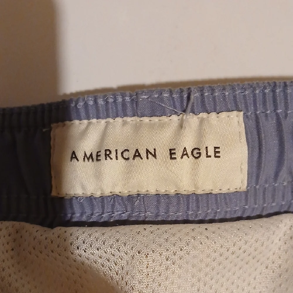 American Eagle Outfitters Tropical Floral Swim Trunks - Orange and White